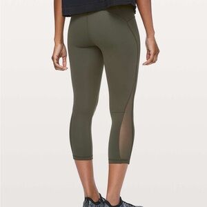 Lululemon Olive Green Cropped Leggings